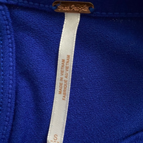 Royal Blue Puff Sleeve Keyhole Top - Picture 3 of 3